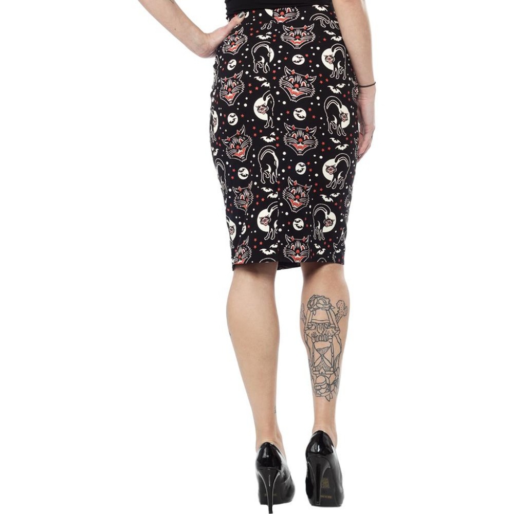 Sourpuss pinup horror rockabilly Halloween skirt